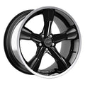 WHEEL BLACK W/POL LIP 20X9.5