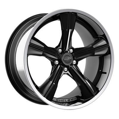 WHEEL BLACK W/POL LIP 20X9.5