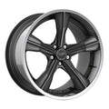 WHEEL GUNMETAL W/POL LIP 20X11