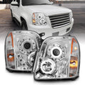 Anzo 2007-2014 Gmc Yukon Projector Headlights w/ Halo Chrome (CCFL)