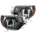 Anzo 2012-2015 Toyota Tacoma Projector Headlights w/ U-Bar Black