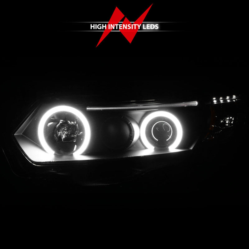 Anzo 2006-2011 Honda Civic Projector Headlights w/ Halo Black (CCFL)