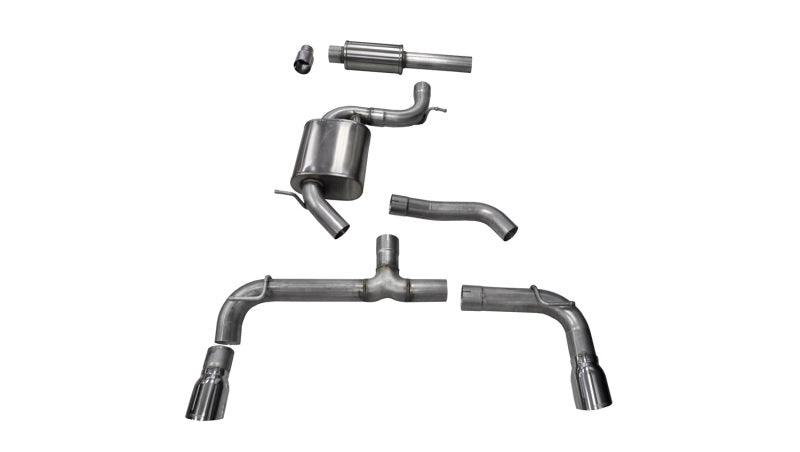 Corsa Performance 14-15 Volkswagen GTI Mk7 Polished Sport 3.0in Cat-Back Dual Rear Exit