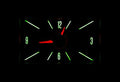 GAUGE CLOCK ANALOG BLACK 12HR