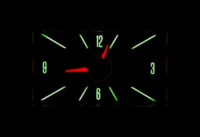 GAUGE CLOCK ANALOG BLACK 12HR