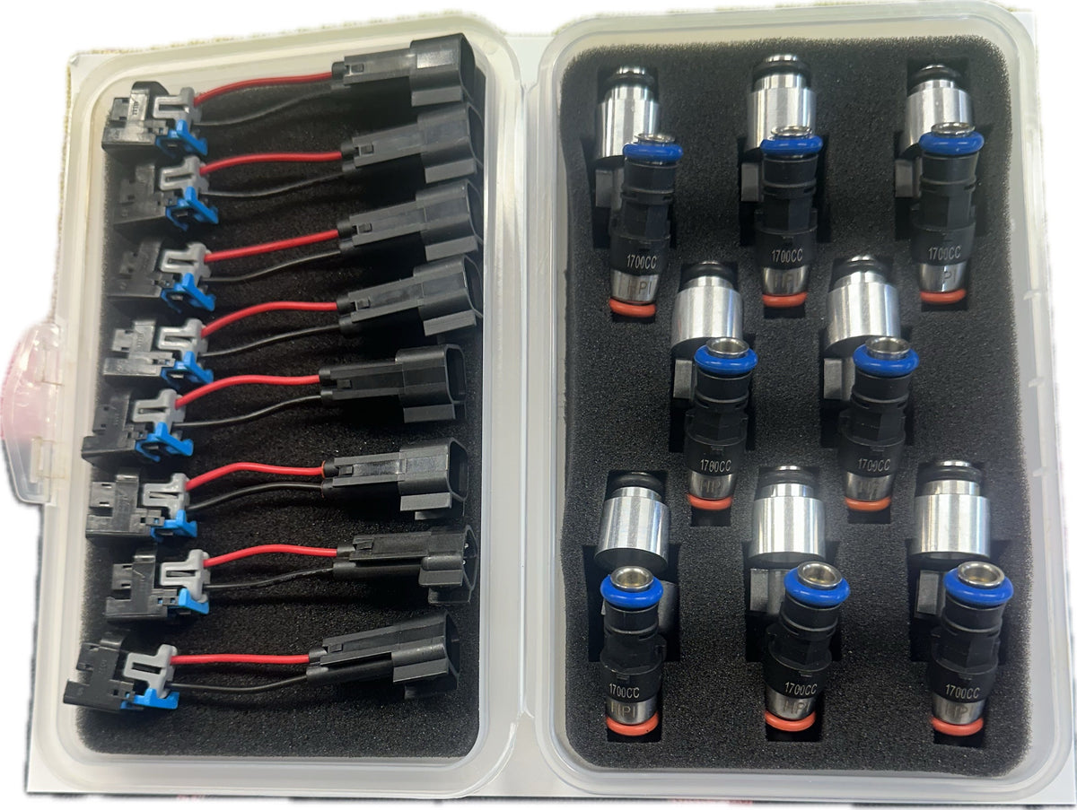 HPI Injectors Set of 8 LQ4 / LQ9 / 4.8 / 5.3 / 6.0 Delphi Shorty Multec High Impedance Fuel Injectors