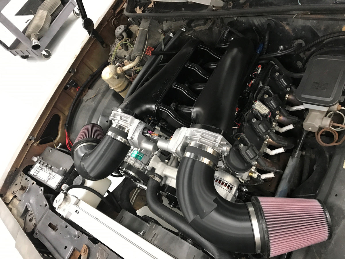 Sniper EFI Fabricated Intake Manifold Dual Plenum 102mm GM LS3/L92, and Fuel Rail Kit - Black