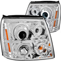 Anzo 2003-2006 Cadillac Escalade Projector Headlights w/ Halo Chrome (CCFL)