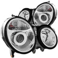Anzo 1999-2002 Mercedes Benz E Class W210 Projector Headlights Chrome