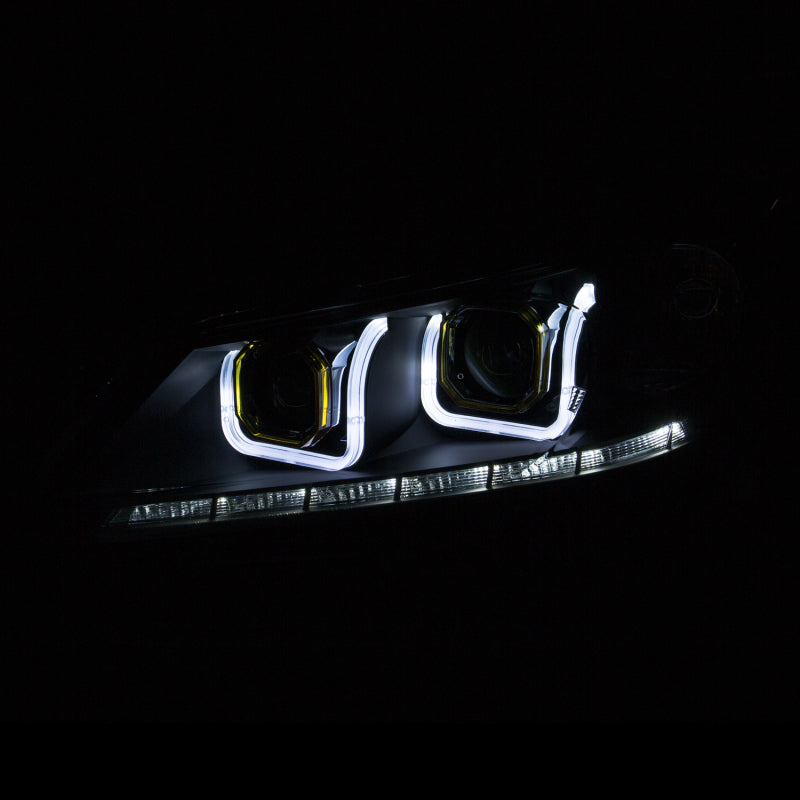 Anzo 2013-2015 Honda Accord Projector Headlights w/ U-Bar Black