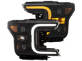 Anzo Ford F-150 18-19 Projector Plank Style Switchback H.L. Black Amber