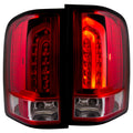 Anzo 2007-2013 Chevrolet Silverado 1500 LED Taillights Red/Clear G2