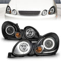 Anzo 1998-2005 Lexus Gs300 Projector Headlights w/ Halo Black