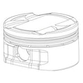 CP Piston/Ring Mazda DISI MZR 2.3L -Bore(88mm)-Size (+0.55mm) -Compression Ratio (9.0:1) - SINGLE SC7537-1