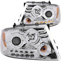 Anzo 2004-2008 Ford F-150 Projector Headlights w/ Halo and LED Chrome G2