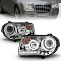 Anzo 2005-2010 Chrysler 300C Projector Headlights w/ Halo Chrome (CCFL) G2