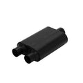 MUFFLER OVAL SS BLACK DUAL 2.5
