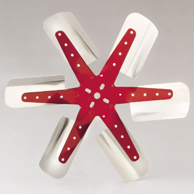 FAN STAINLESS/RED 18" DIA