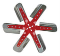 FAN STAINLESS/RED 19"