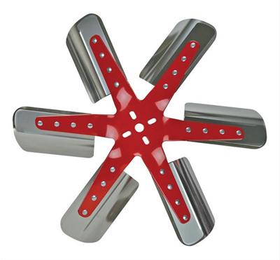 FAN STAINLESS/RED 19"