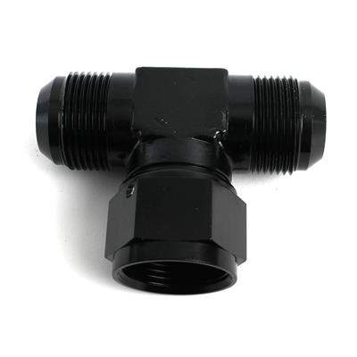 -16 TEE FEMALE SWIVEL BLACK