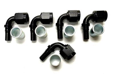 HOSE END CRIMP 90DEG -3AN KIT