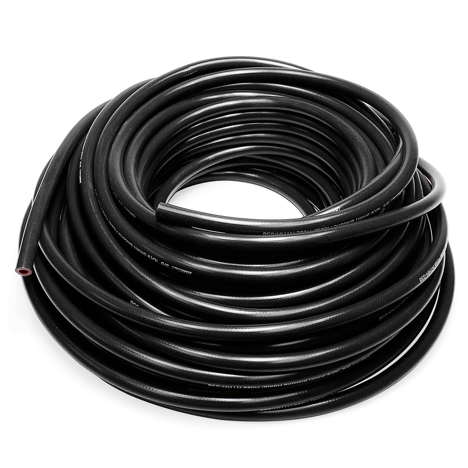 HPS High Temp 1/2" ID (13mm) Reinforced Silicone Heater Hose Black - 100F