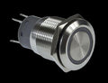 SWITCH PUSH SS SPST LED BLUE 1