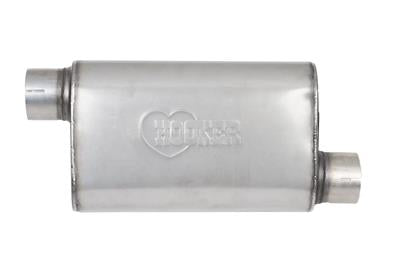 MUFFLER OVAL SS 2.50IN OFFSET