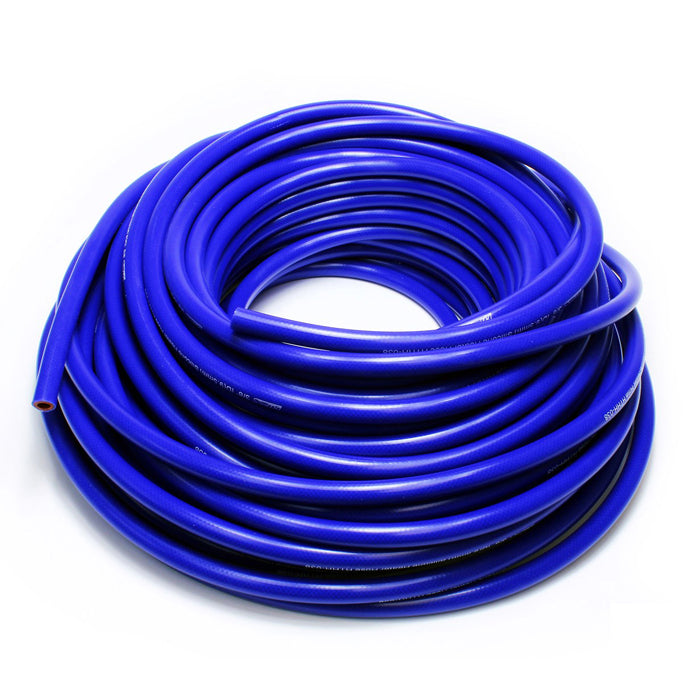 HPS High Temp 1/4"ID(6mm) Reinforced Silicone Heater Hose Blue- 25 Ft Roll