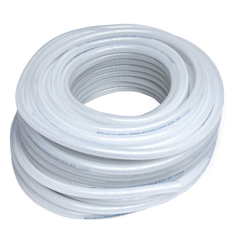 HPS High Temp 3/8" ID Reinforced Silicone Heater Hose Clear - 25 Feet