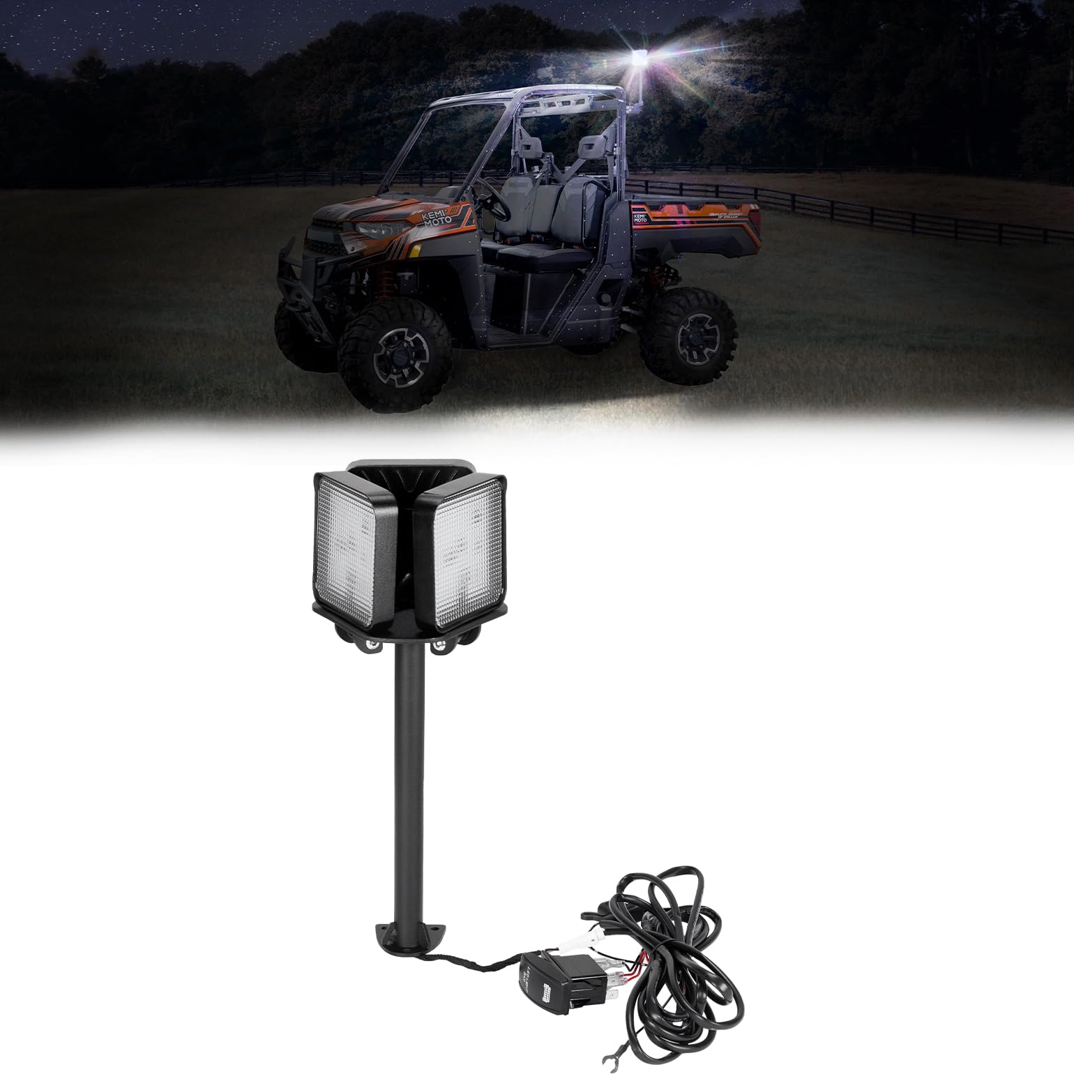 Kemimoto Work Light LED Spotlight Polaris Ranger 1000/XP 1000 2018-202