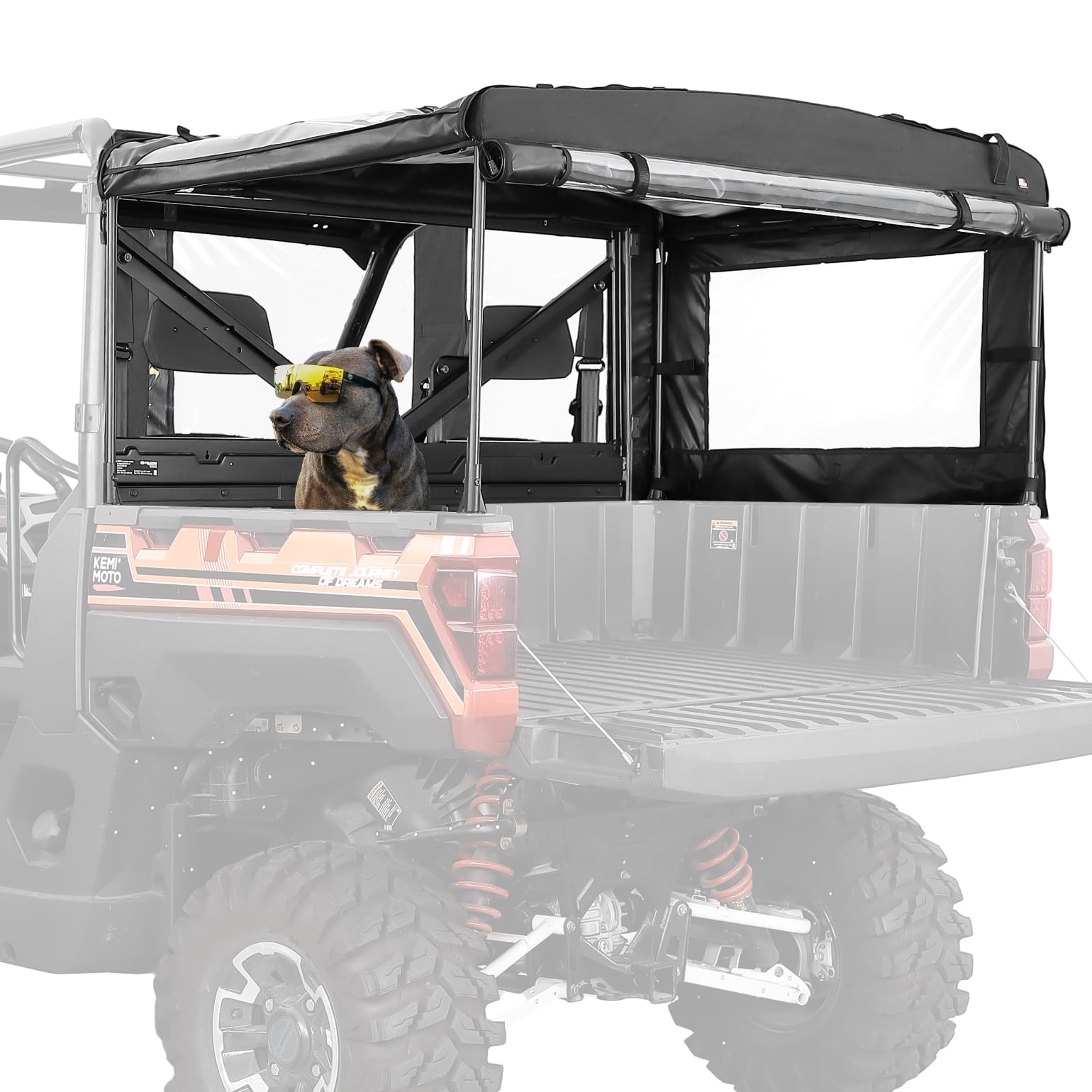 Kemimoto UTV Soft Cargo Camper Bed Cover Rack Polaris Ranger 570 Full-