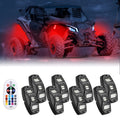 Kemimoto Universal 8 Pods RGB Rock Light Kit UTV ATV Truck SUV Ca