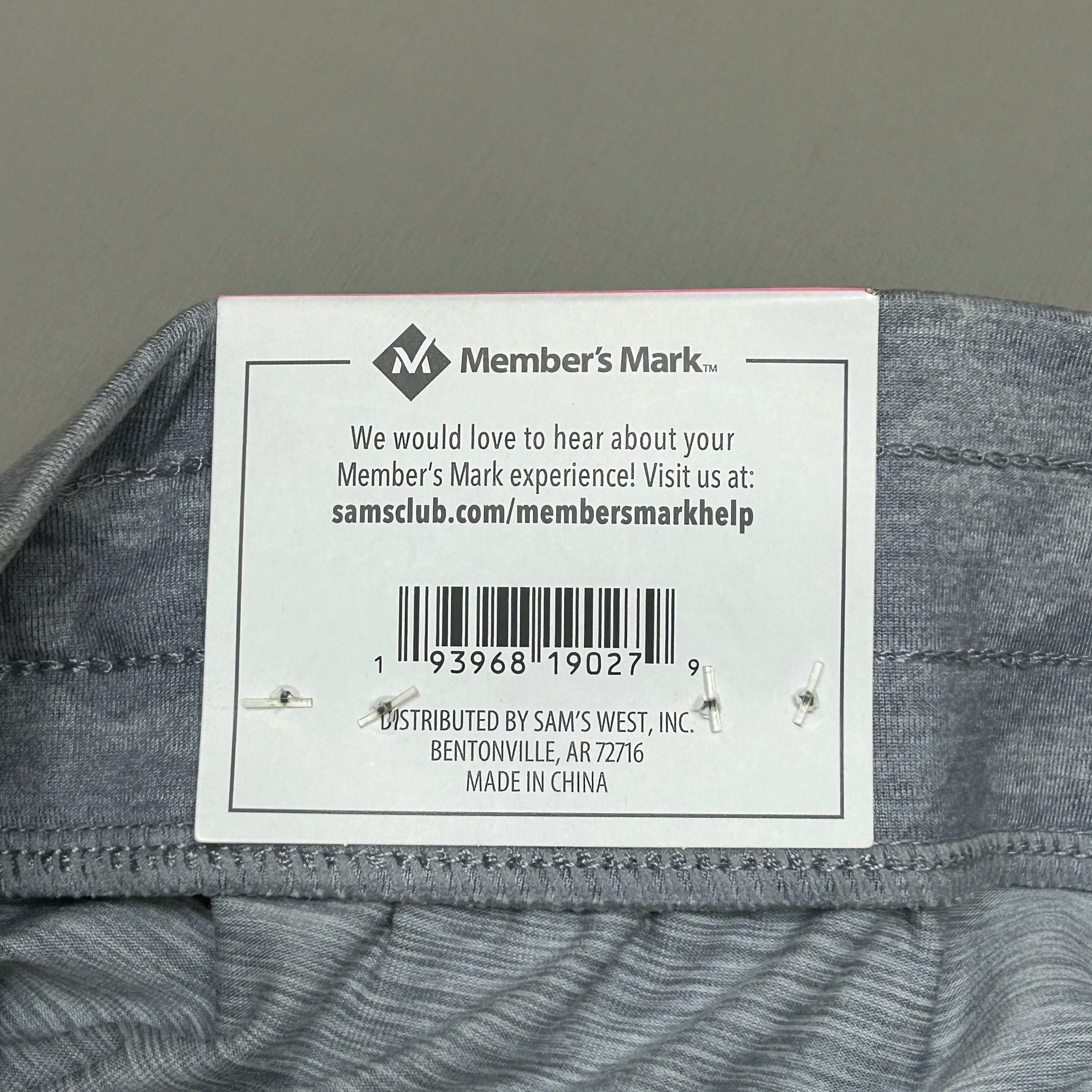 MEMBERS MARK Favorite Straight Leg Soft Pant Light Grey Camo Size Small (New)