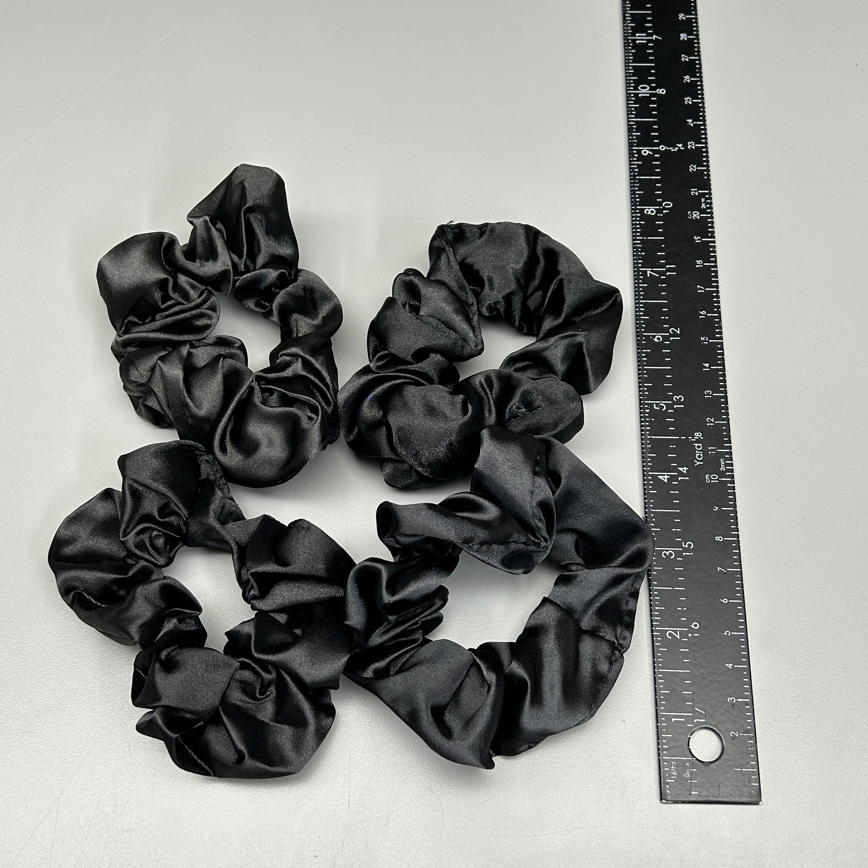 CONAIR 3-PACK! The Basik Edition Satin Sleep Scrunchies Black (New)