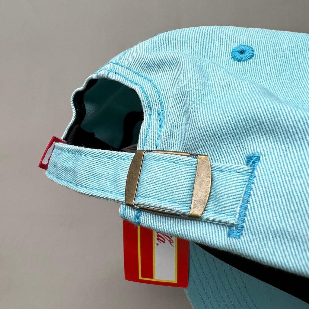 COCA-COLA Baseball Cap Strap Back Sz One Size Bright Aqua 23635 (New)