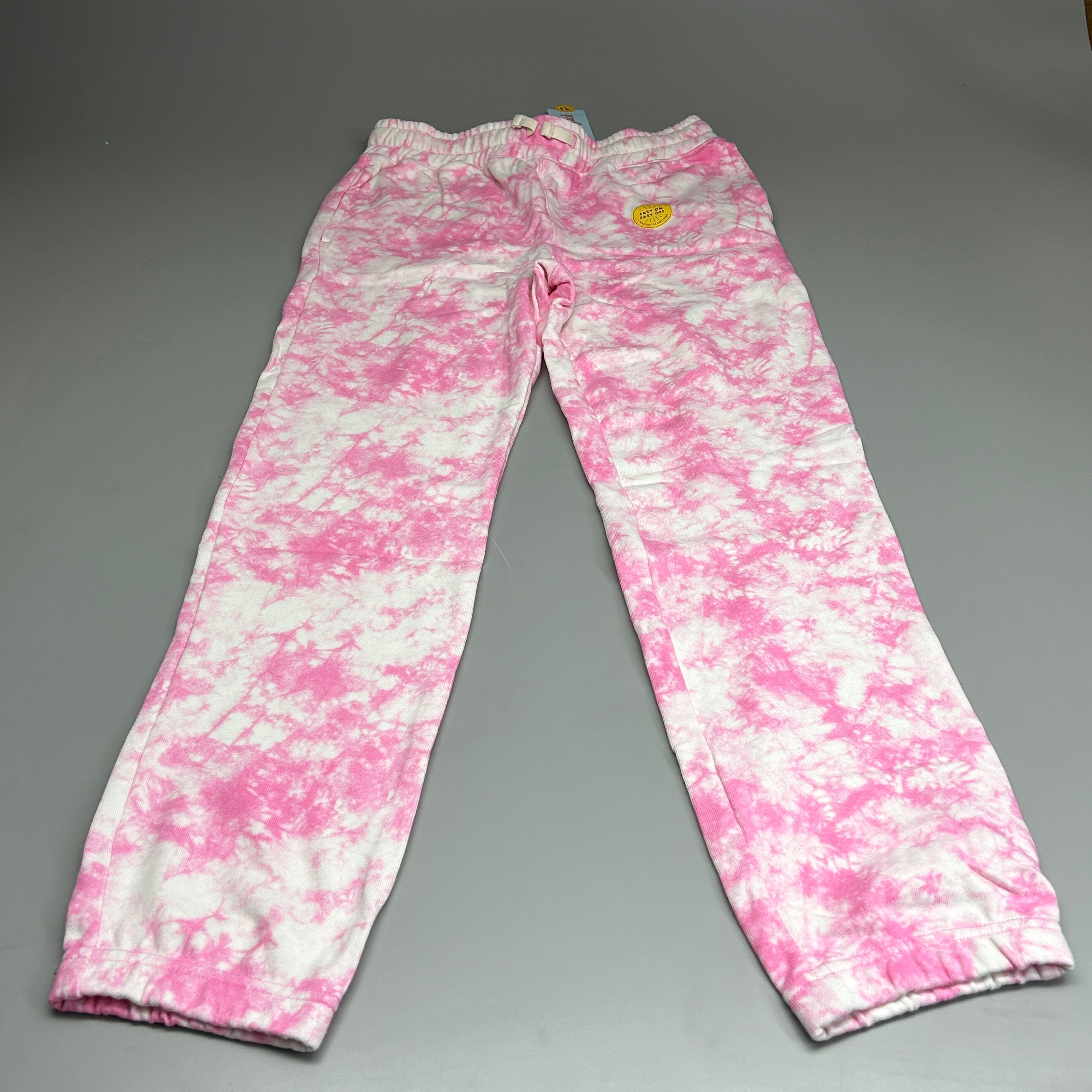 CAT & JACK Kids' Drawstring Tie Dye Jogger Pants Bright Pink Sz XL (New)