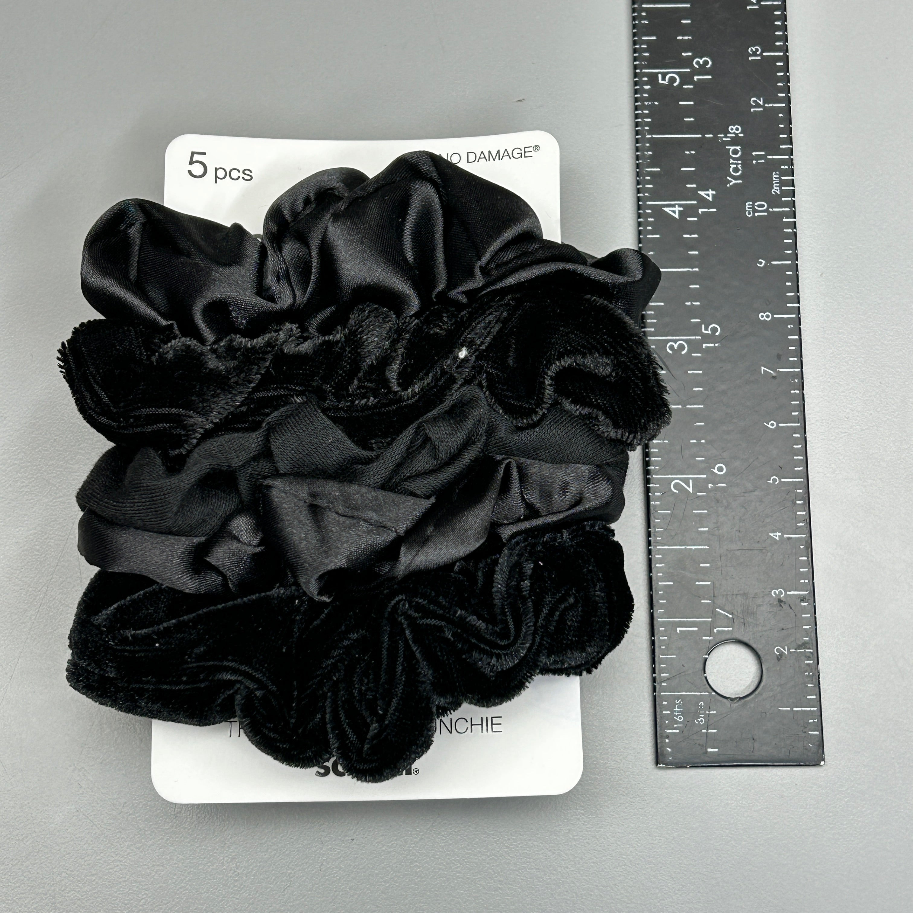 SCUNCI 3-PACK! The Original Scrunchie Black 5-Pieces (New)