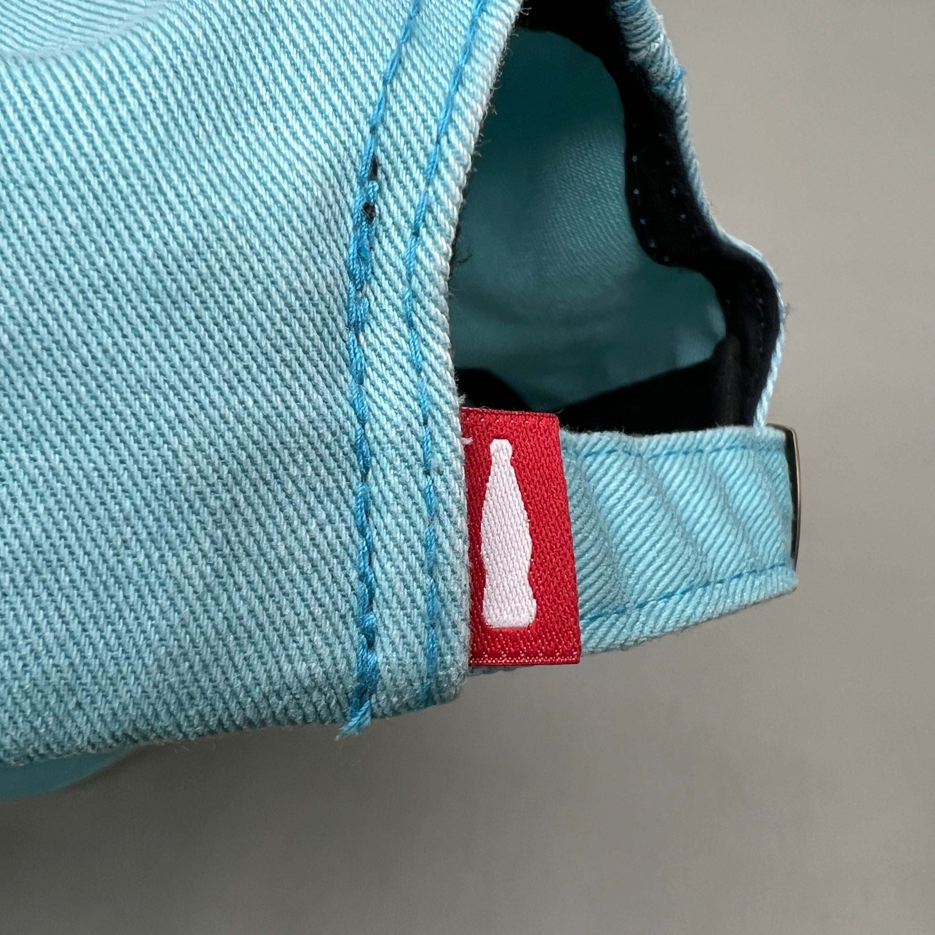 COCA-COLA Baseball Cap Strap Back Sz One Size Bright Aqua 23635 (New)