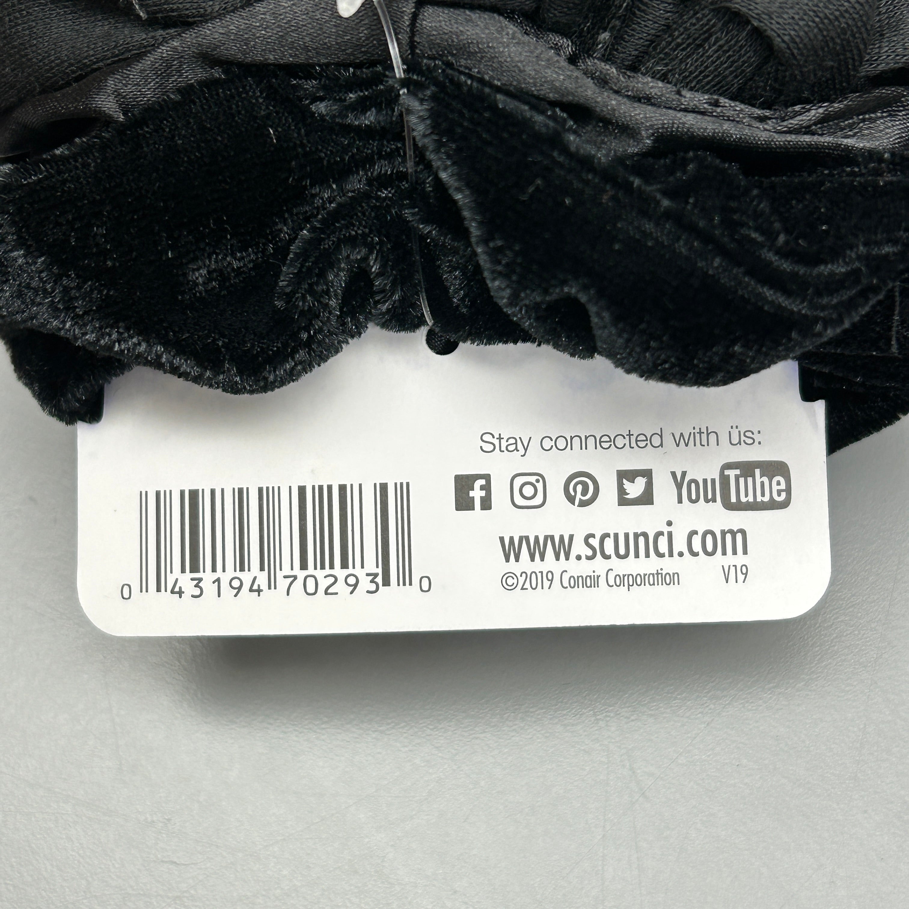 SCUNCI 3-PACK! The Original Scrunchie Black 5-Pieces (New)