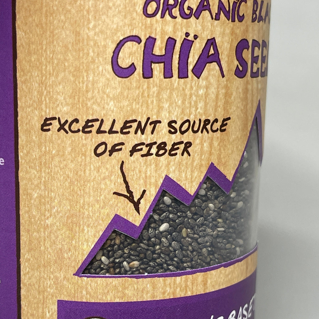 ZA@ NATIERRA Nature & Earth Organic Black Chia Seeds 7 oz Shaker BB 08/25