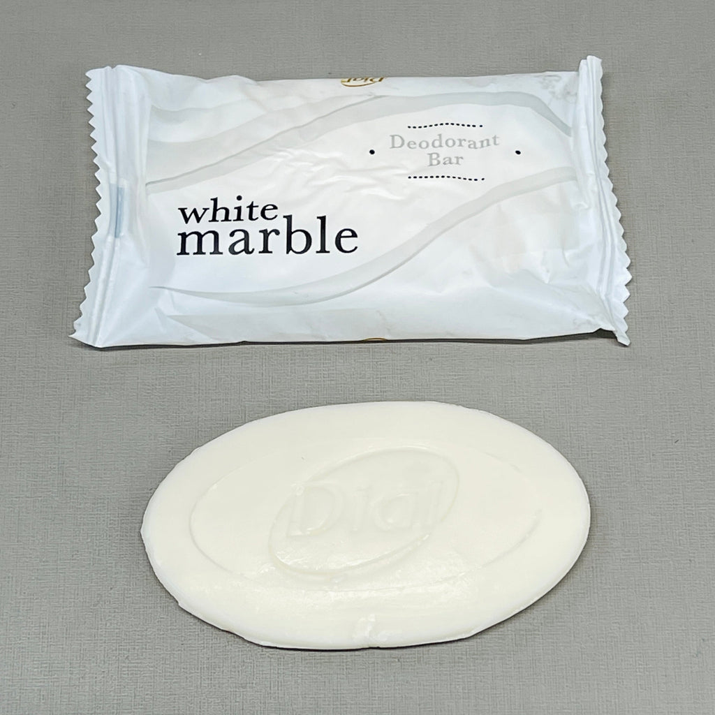 DIAL Box of 500 Deodorant White Marble Bar Soaps 1.5 oz (25.3 LBS) DW00194A