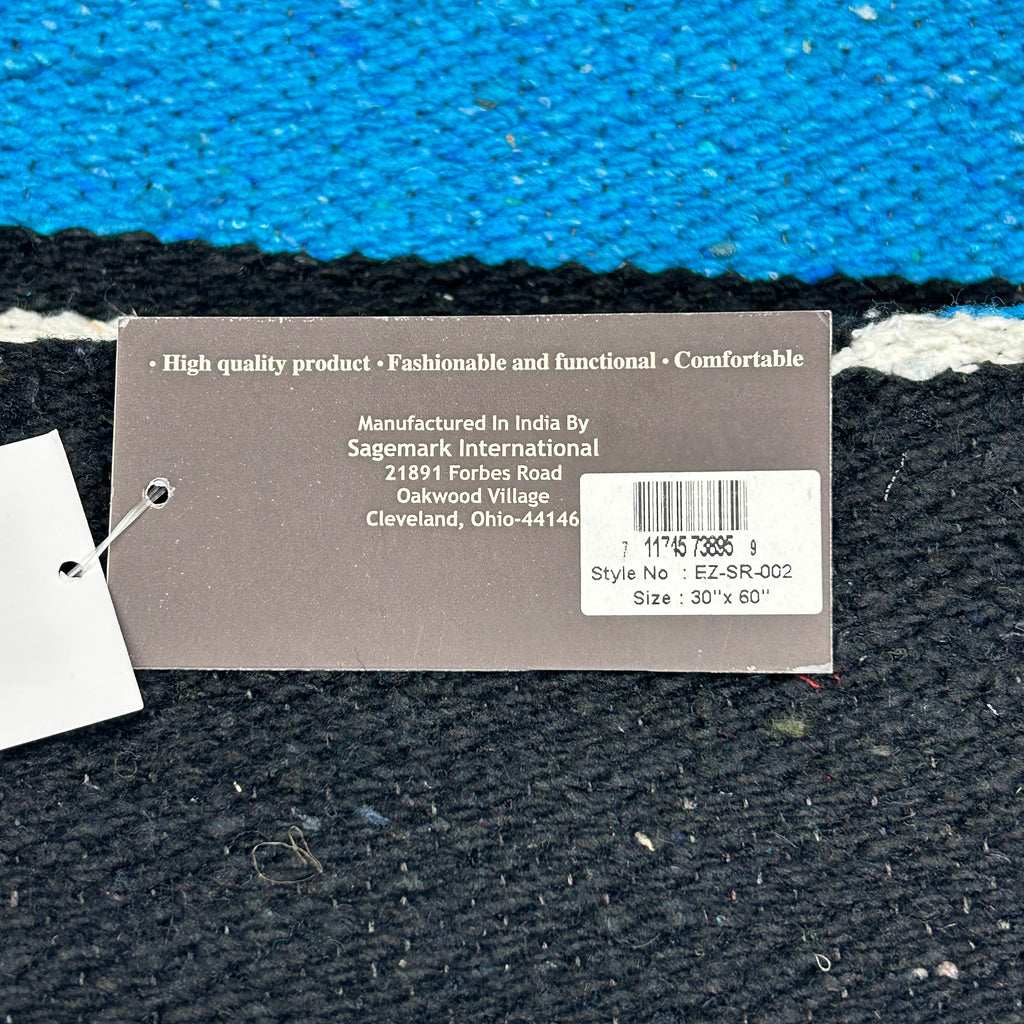 EQUINE ZONE 30" x 60" Saddle Blanket Blue (New)