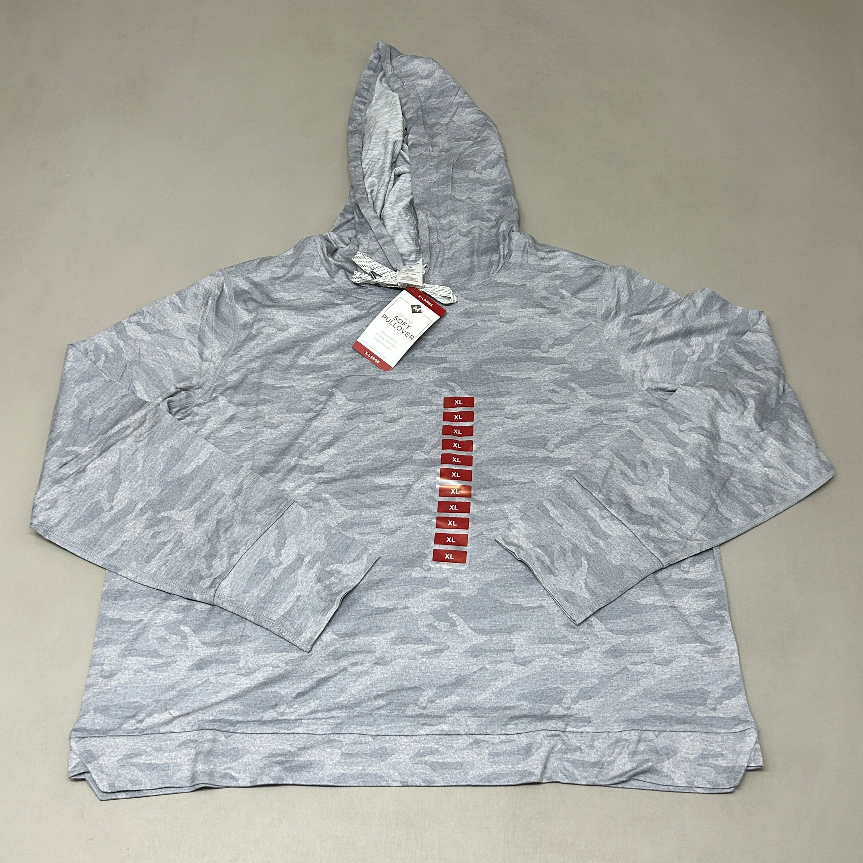 MEMBERS MARK Favorite Soft Pullover Light Grey Camo Size X-Large (New)