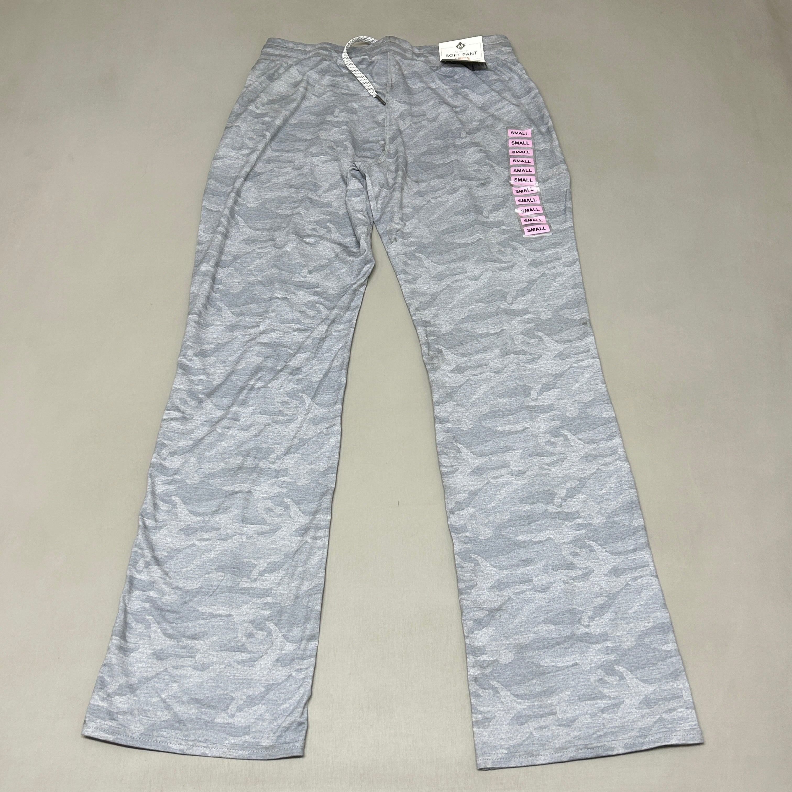 MEMBERS MARK Favorite Straight Leg Soft Pant Light Grey Camo Size Small (New)
