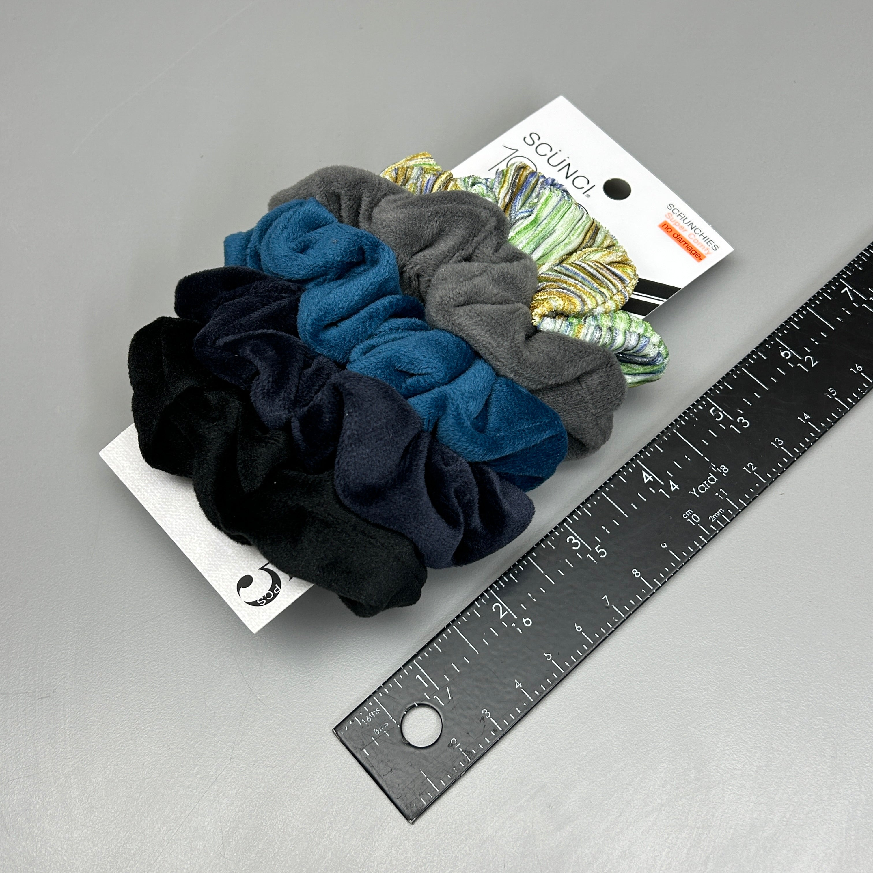 SCUNCI 3-PACK! Scrunchies Super Comfy No Damage 1959 Multicolor 5-Pieces (New)