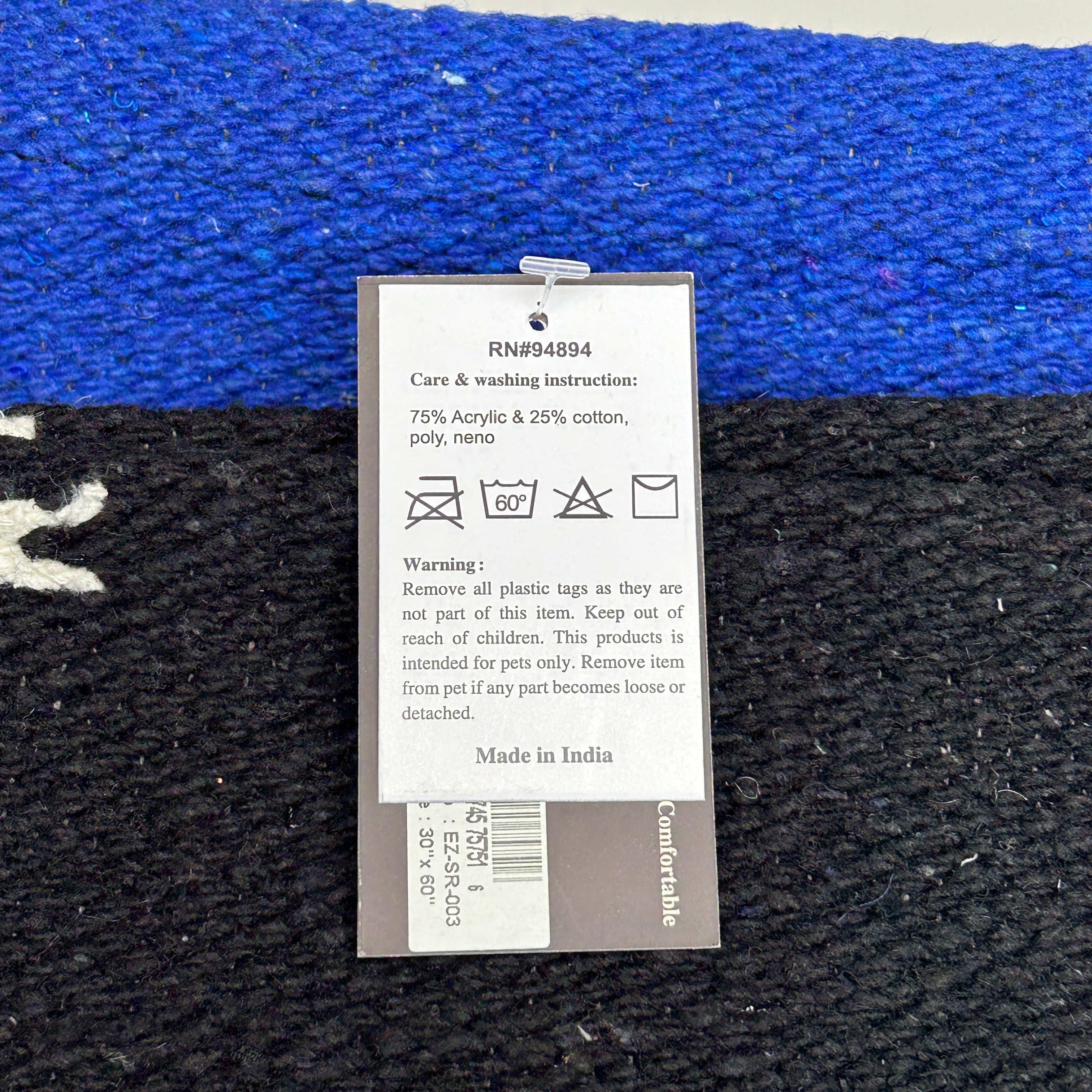 EQUINE ZONE 30" x 60" Saddle Blanket Navy (New)