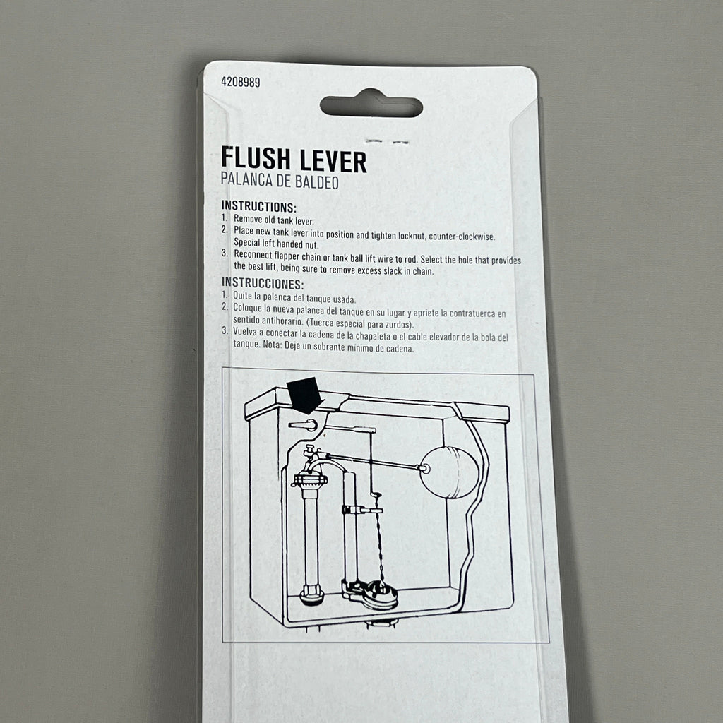 ACE 6-PACK of Tank Flush Lever Chrome for Universal 4 Inch Arm, Front Mount (New)