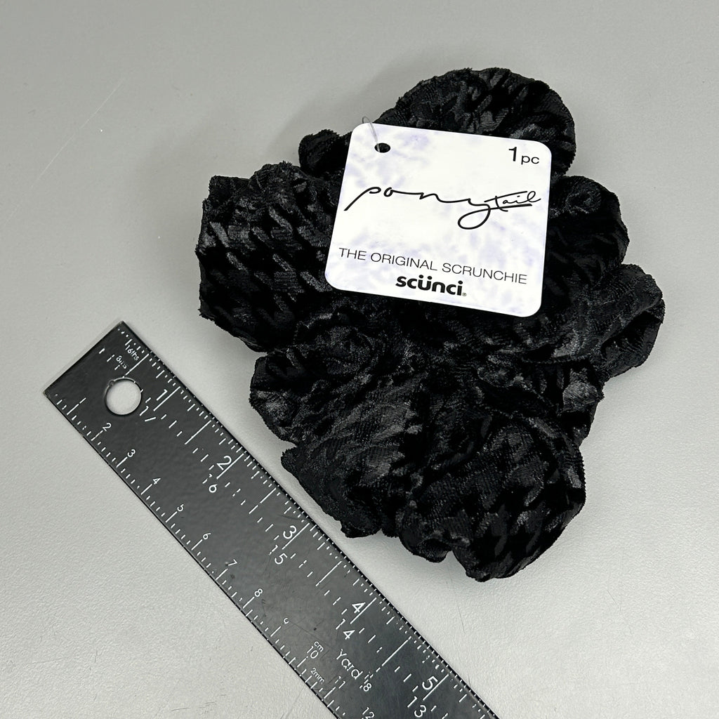 SCUNCI 3-PACK! Black Twister Ulta Ponytail Scrunchie (New)